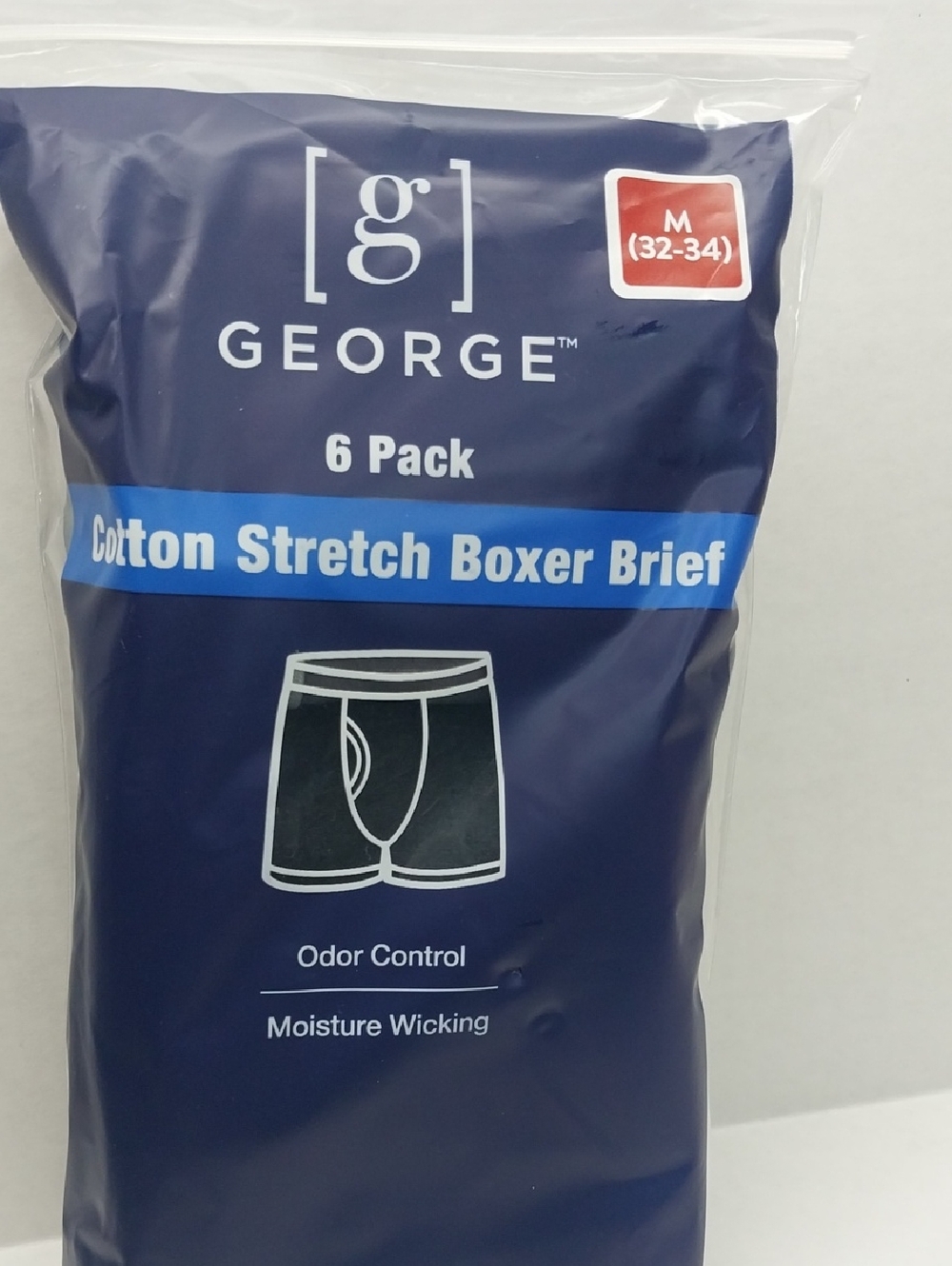 George Cotton Stretch Boxer Briefs - Navy (6 Pack)